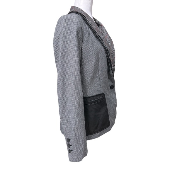 L.A.M.B. Mixed Media Tweed Check Single Button Blazer - Picture 3 of 16